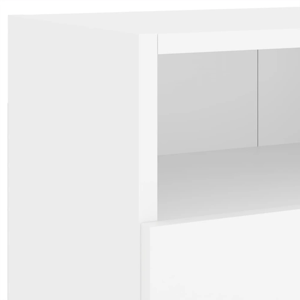 TV staliukas Sieninės TV spintelės, 2vnt., baltos, 80x30x30cm, mediena