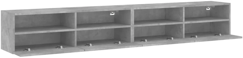 TV staliukas Sieninės TV spintelės, 2vnt., betono, 100x30x30cm, mediena