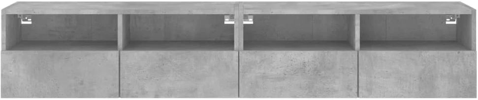 TV staliukas Sieninės TV spintelės, 2vnt., betono, 80x30x30cm, mediena