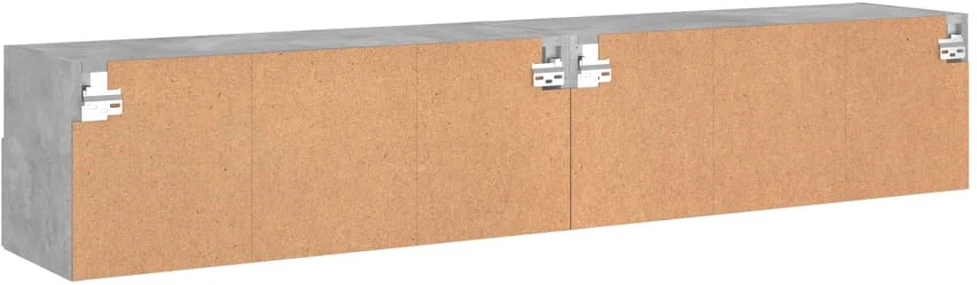 TV staliukas Sieninės TV spintelės, 2vnt., betono, 80x30x30cm, mediena