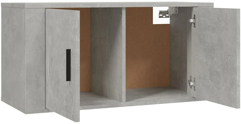 TV staliukas Sieninės TV spintelės, 2vnt., betono pilkos, 80x34,5x40cm