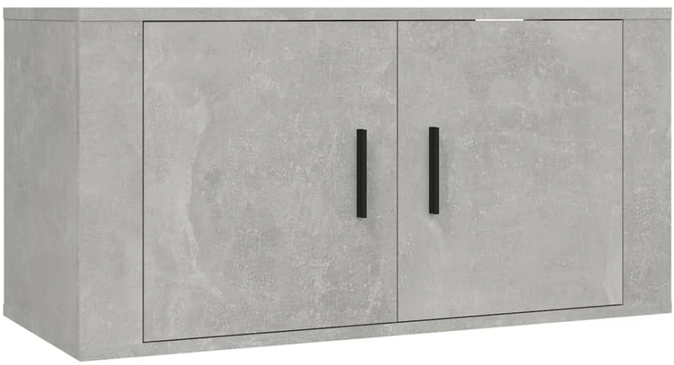 TV staliukas Sieninės TV spintelės, 2vnt., betono pilkos, 80x34,5x40cm