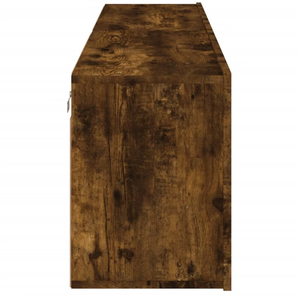 TV staliukas Sieninės TV spintelės, 2vnt., dūminio ąžuolo, 80x30x41cm