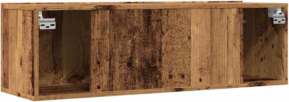 TV staliukas Sieninės TV spintelės, 2vnt., sendintos medienos, 100x30x30cm