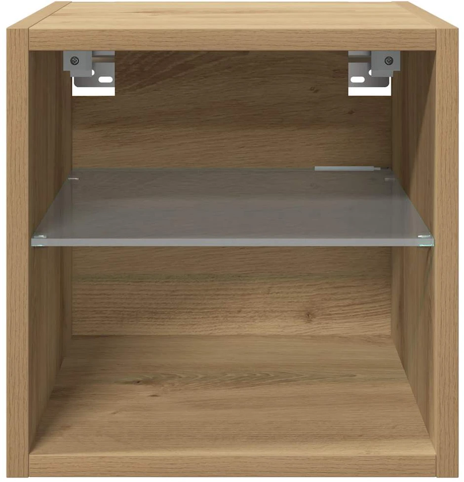 TV staliukas Sieninės TV spintelės su LED, 2vnt., artisano, 30x28,5x30cm