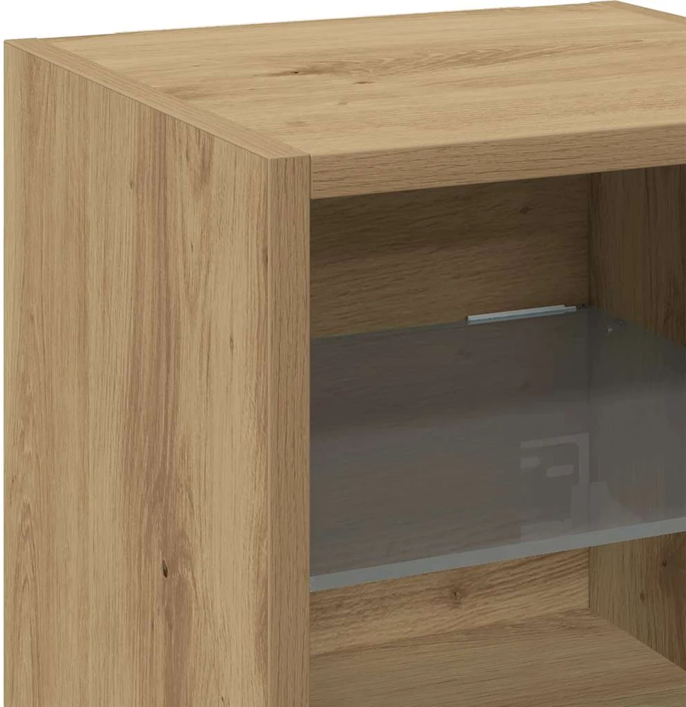 TV staliukas Sieninės TV spintelės su LED, 2vnt., artisano, 30x28,5x30cm