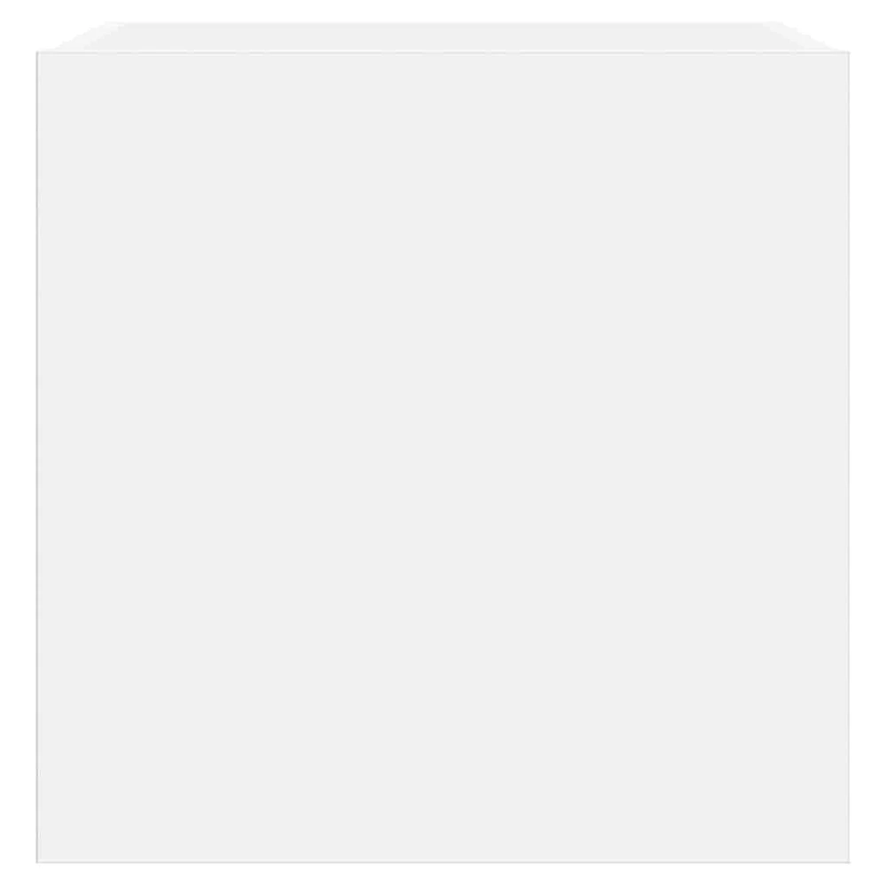 TV staliukas Sieninės TV spintelės su LED, 2vnt., baltos, 40,5x35x40cm