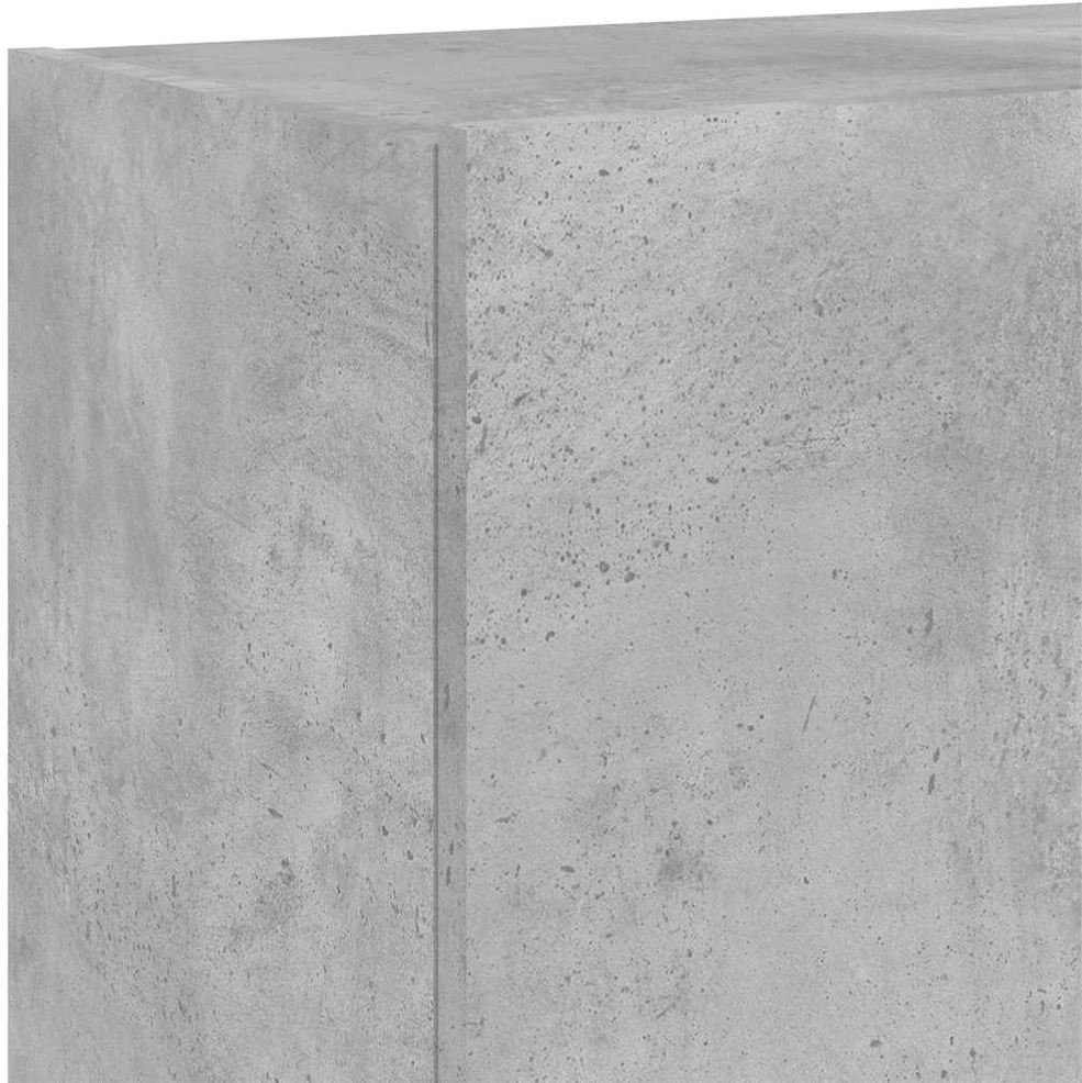 TV staliukas Sieninės TV spintelės su LED, 2vnt., betono pilkos, 60x35x41cm