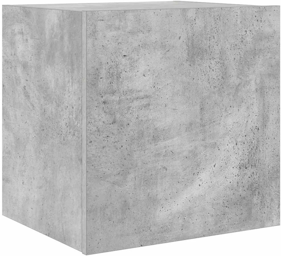 TV staliukas Sieninės TV spintelės su LED, 2vnt., betono, 40,5x35x40cm