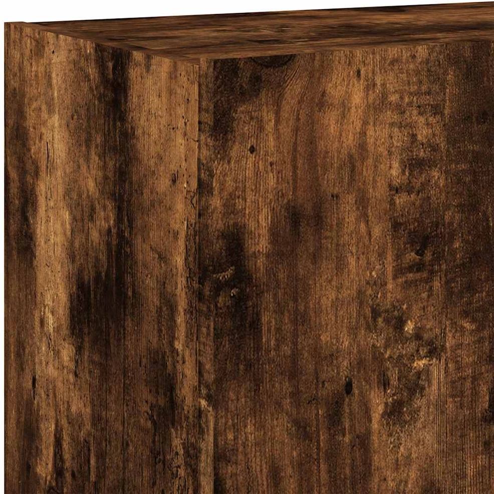 TV staliukas Sieninės TV spintelės su LED, 2vnt., dūminės ąžuolo, 60x35x41cm