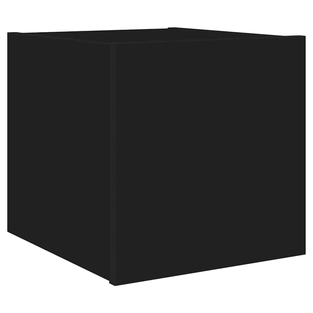 TV staliukas Sieninės TV spintelės su LED, 2vnt., juodos, 30,5x35x30cm