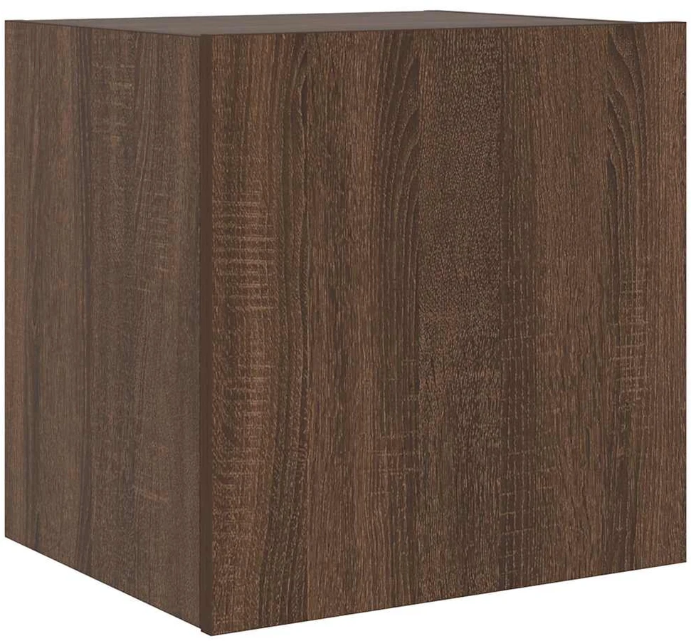 TV staliukas Sieninės TV spintelės su LED, 2vnt., rudos, 40,5x35x40cm