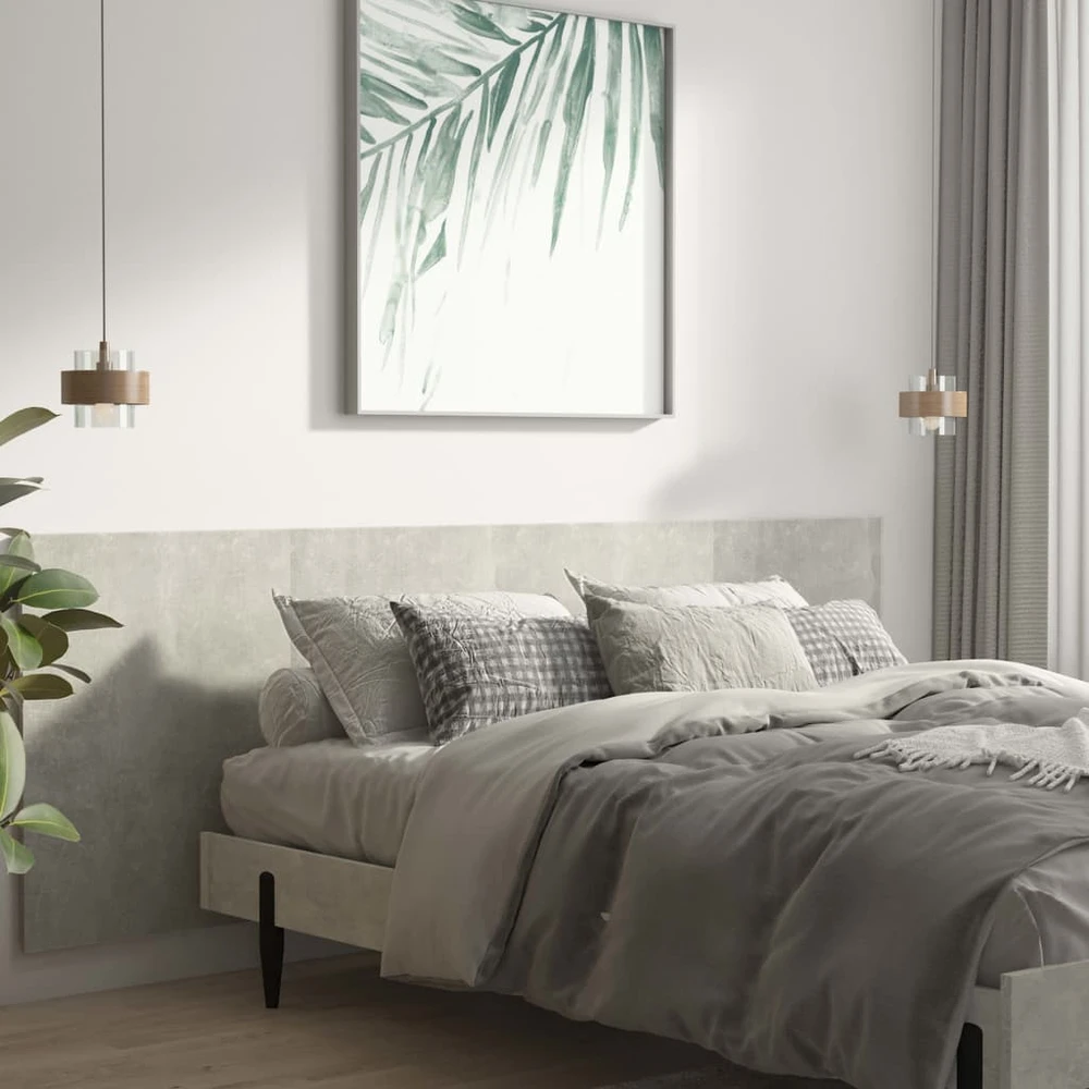 Sieninis galvūgalis, betono pilkas, 240x1,5x80cm, mediena
