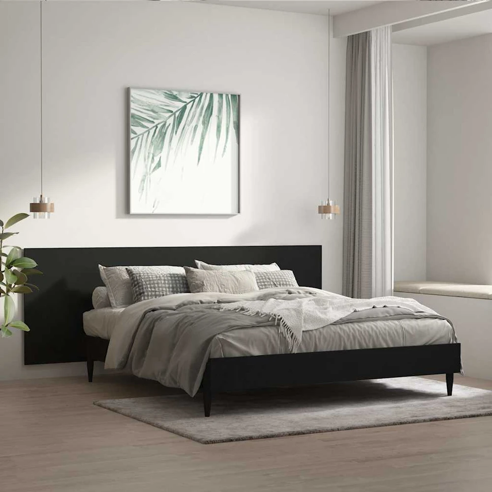 Sieninis galvūgalis, juodas, 240x1,5x80cm, apdirbta mediena