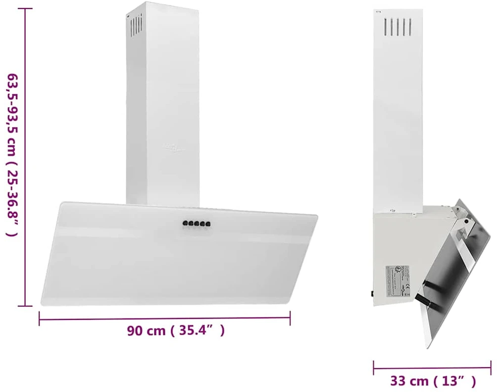 Sieninis gartraukis, baltas, 90cm, plienas ir grūdintas stiklas