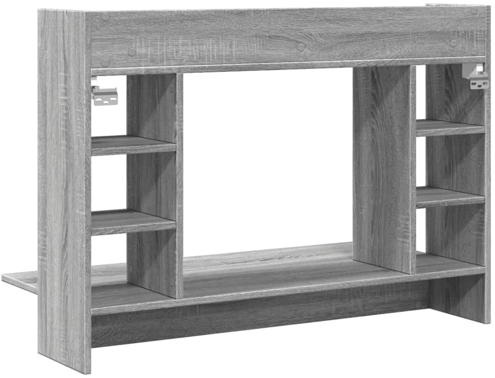 Sieninis rašomasis stalas, pilkas ąžuolo, 105x48x75cm, mediena