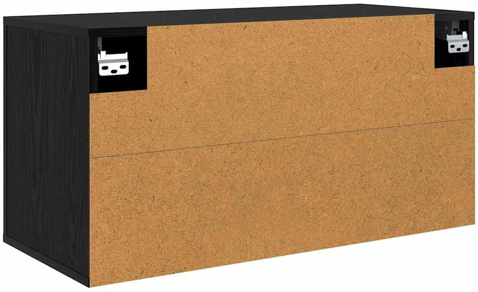 TV staliukas Sieninis televizoriaus kabinetas 80 x 34.5 x 40 cm juoda ąžuolo