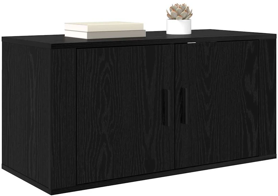 TV staliukas Sieninis televizoriaus kabinetas 80 x 34.5 x 40 cm juoda ąžuolo