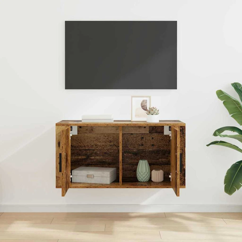 TV staliukas Sieninis televizoriaus kabinetas 80 x 34.5 x 40 cm Sena mediena
