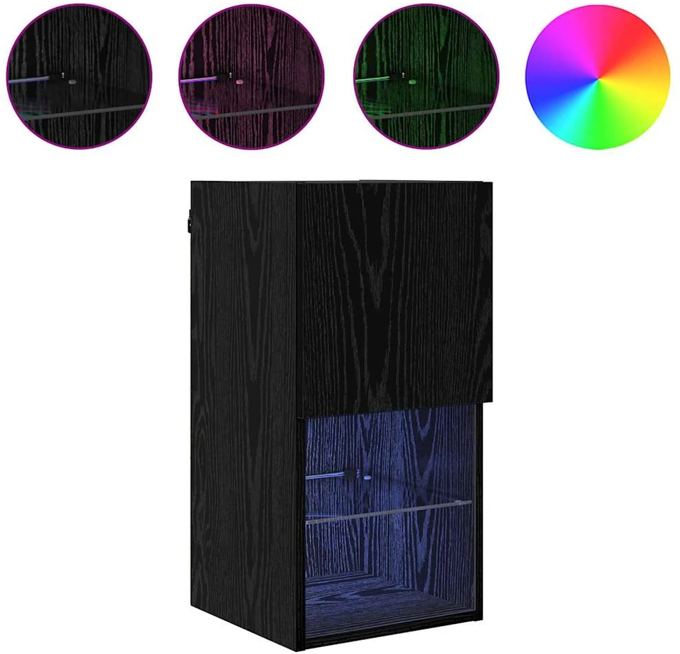 TV staliukas Sieninis televizoriaus stovas 30,5 x 30 x 60 cm Juodas ąžuolas
