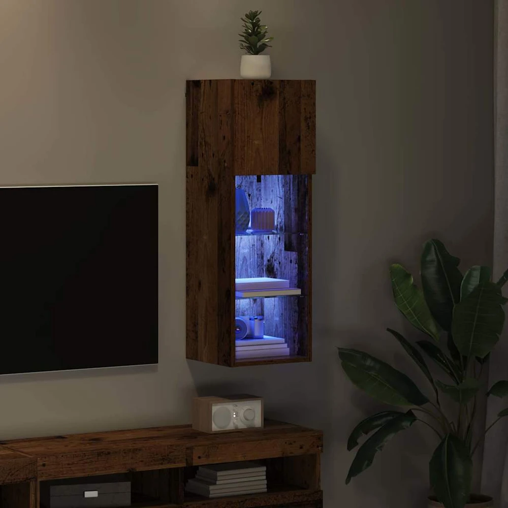 TV staliukas Sieninis televizoriaus stovas 30,5 x 30 x 90 cm Senas medis