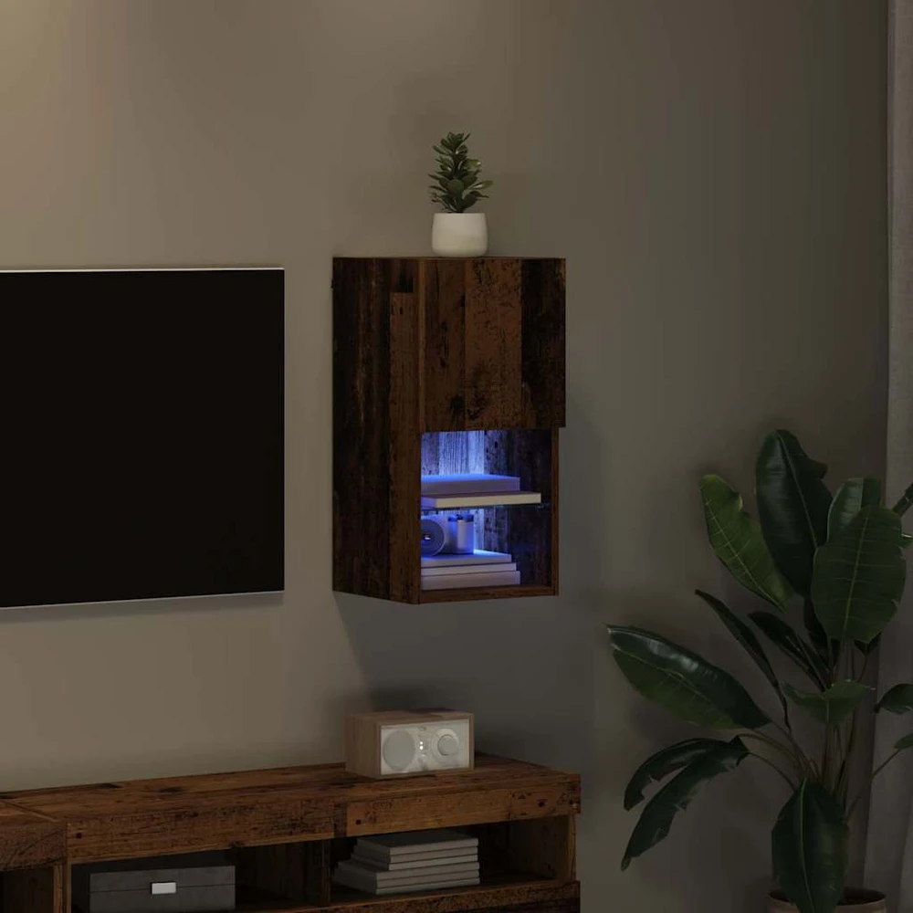 TV staliukas Sieninis televizoriaus stovas 30,5 x 30 x 60 cm Senas medis