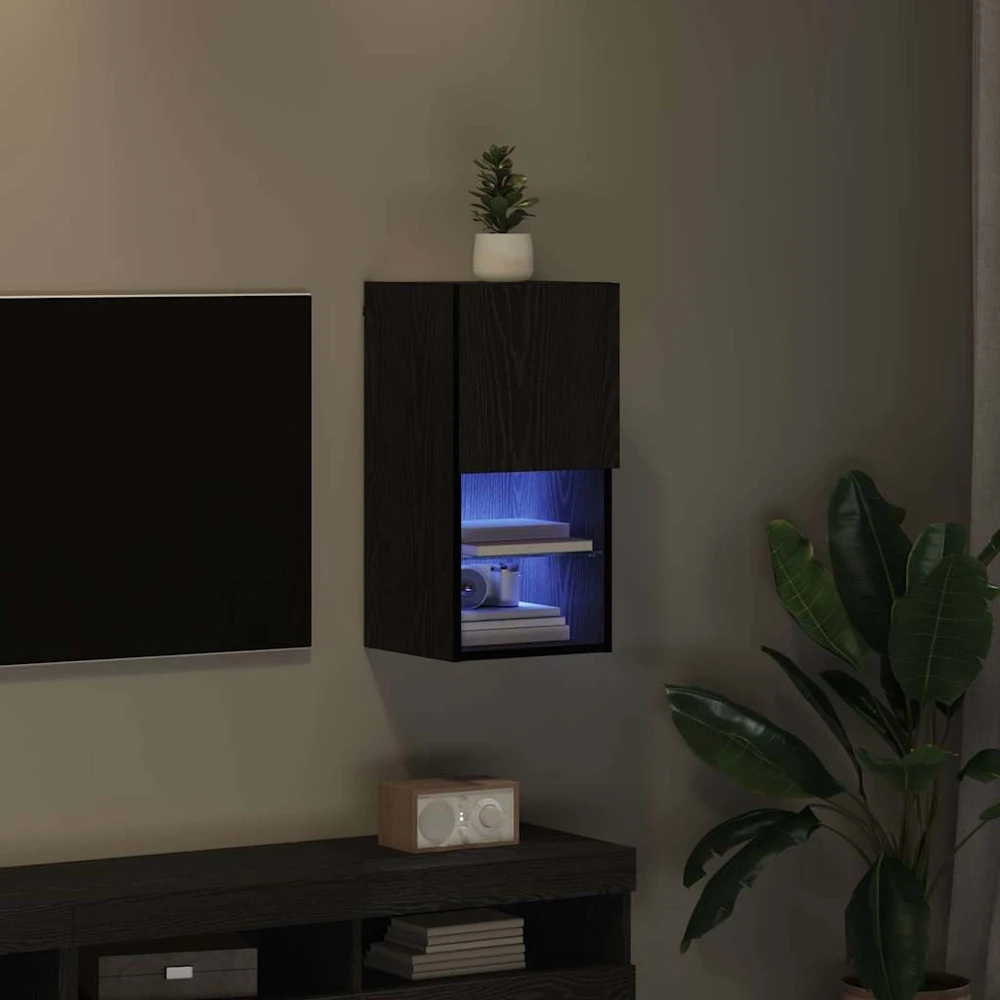 TV staliukas Sieninis televizoriaus stovas 30,5 x 30 x 60 cm Juodas ąžuolas