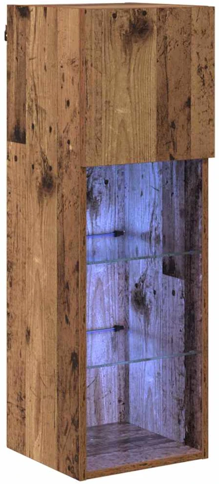 TV staliukas Sieninis televizoriaus stovas 30,5 x 30 x 90 cm Senas medis