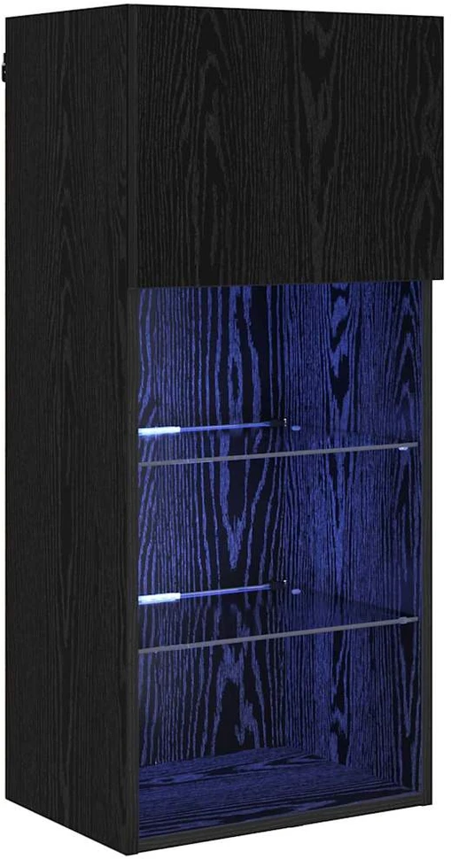 TV staliukas Sieninis televizoriaus stovas 40,5 x 30 x 90 cm Juodas ąžuolas