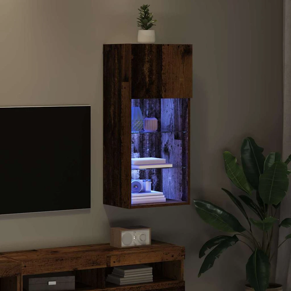 TV staliukas Sieninis televizoriaus stovas 40,5 x 30 x 90 cm Senas medis