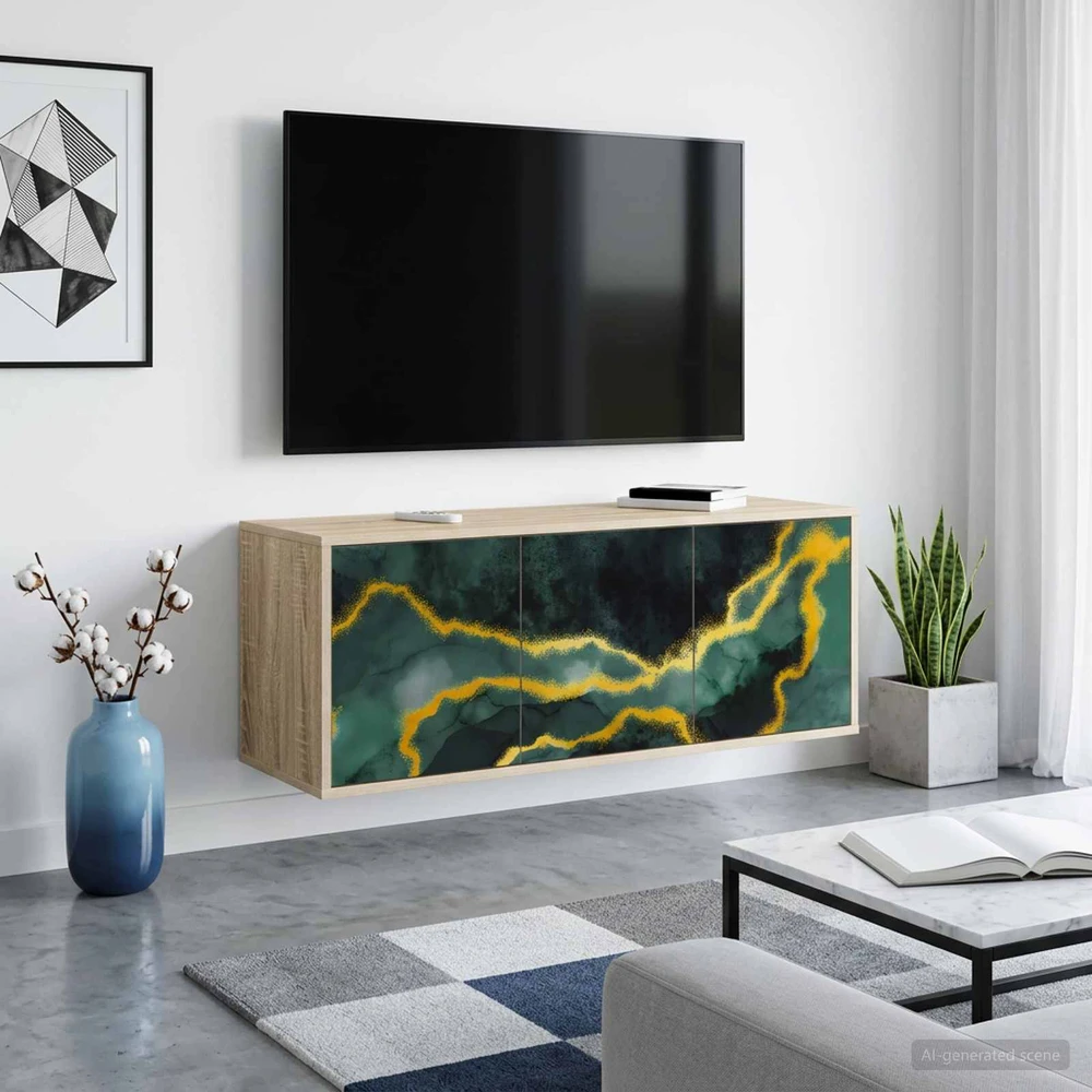 TV staliukas Sieninis televizoriaus stovas WIJHE 102 x 33 x 40 cm