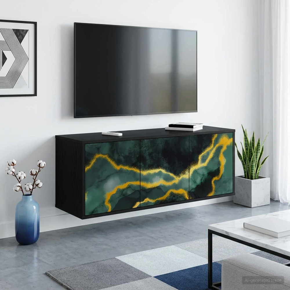 TV staliukas Sieninis televizoriaus stovas WIJHE 102 x 33 x 40 cm