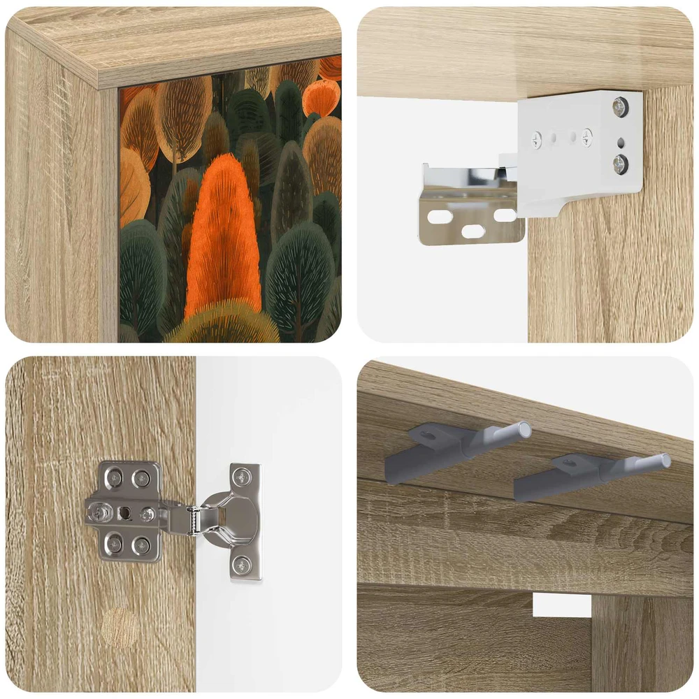 TV staliukas Sieninis televizoriaus stovas ZAANDAM 69 x 33 x 40 cm