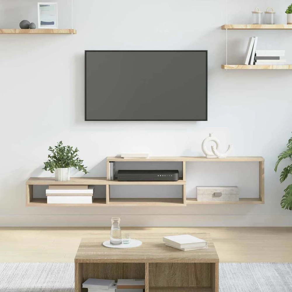 TV staliukas Sieninistelevizoriausstovas 150x25x28,5cm Apdirbta mediena