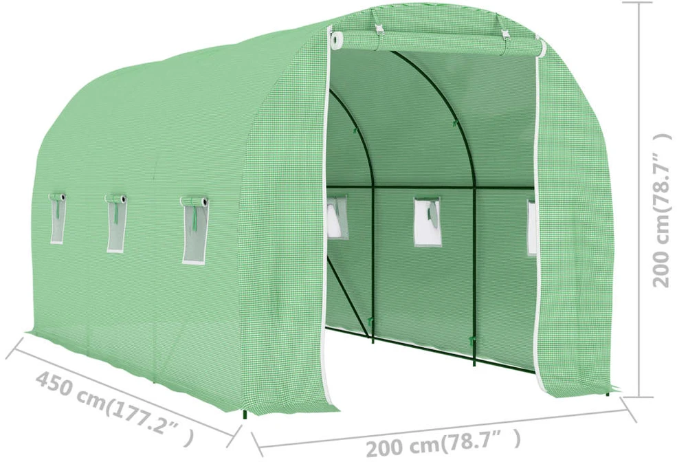 Šiltnamis, 4,5x2x2m, 9m²