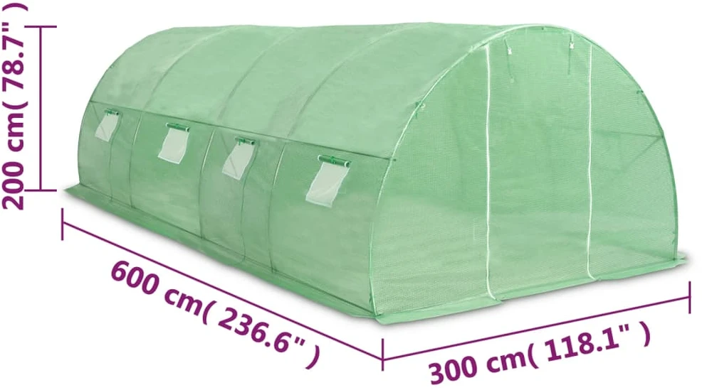 Šiltnamis, 600x300x200 cm, 18 m²