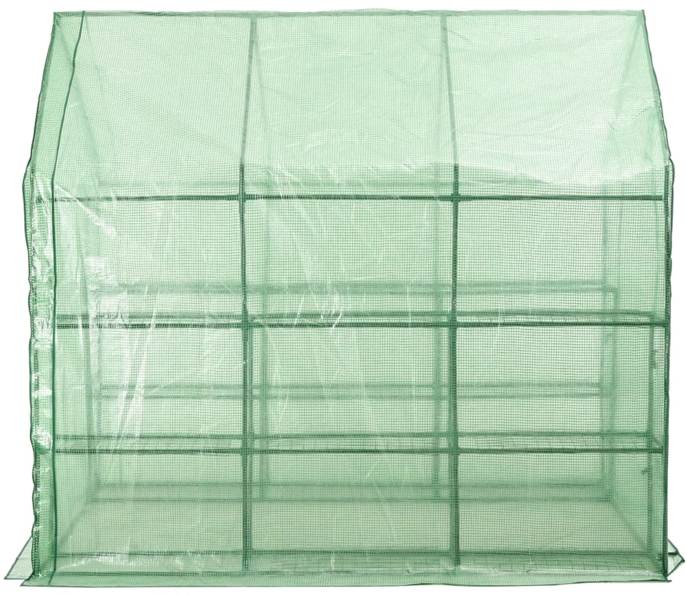 Šiltnamis su 12 lentynų, 143x214x196cm, plienas
