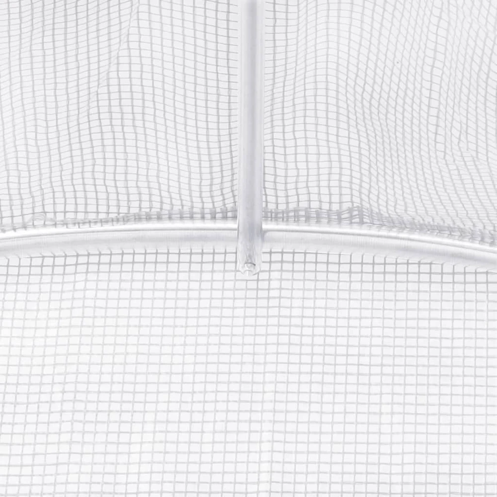 Šiltnamis su plieno rėmu, baltos spalvos, 4x3x2m, 12m²