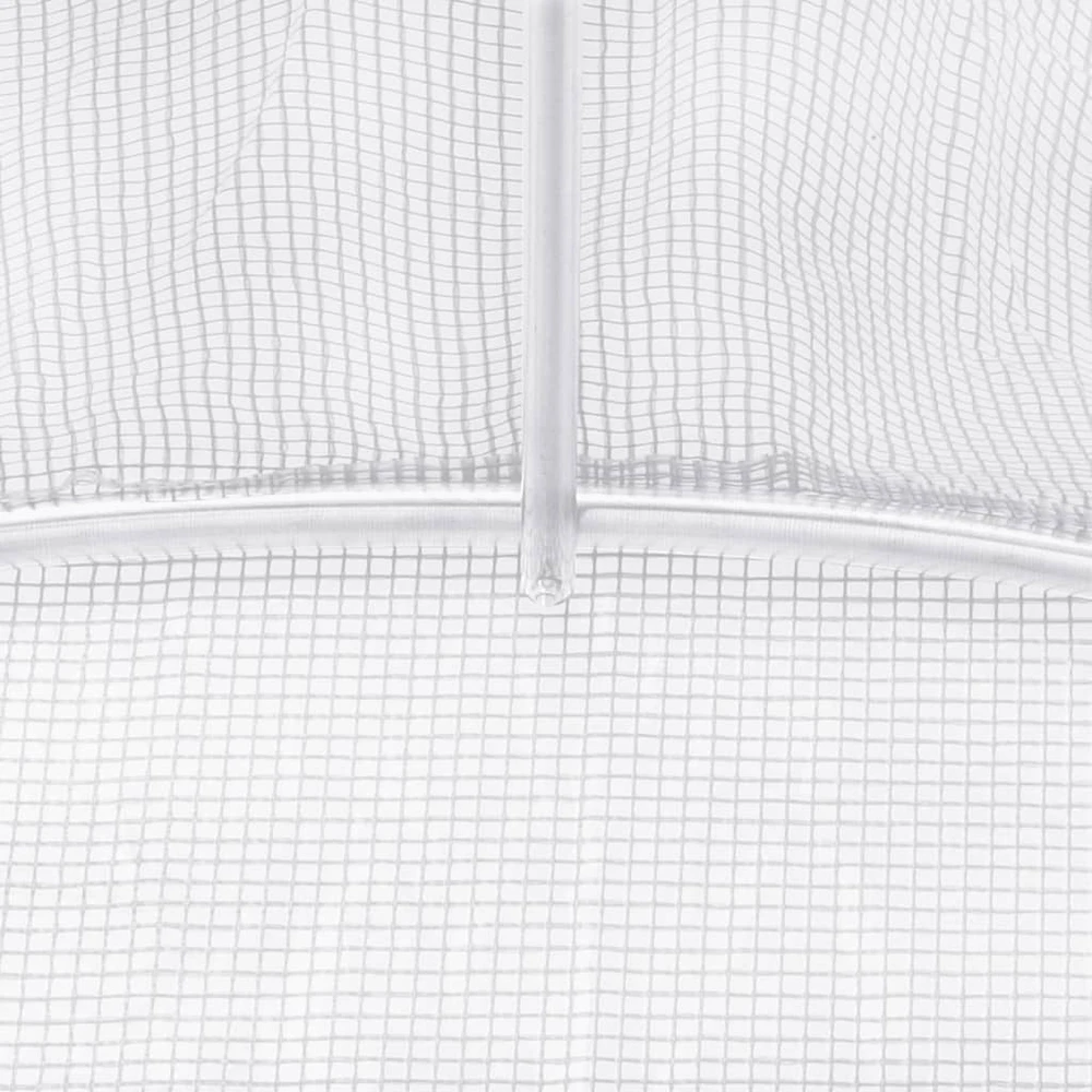 Šiltnamis su plieno rėmu, baltos spalvos, 4x2x2m, 8m²