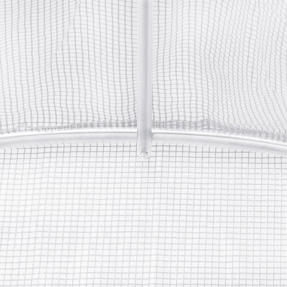 Šiltnamis su plieno rėmu, baltos spalvos, 5x2x2,3m, 10m²