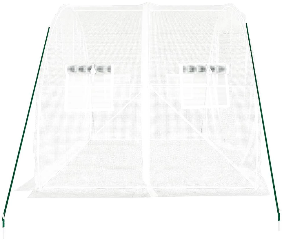 Šiltnamis su plieno rėmu, baltos spalvos, 3x2x2m, 6m²