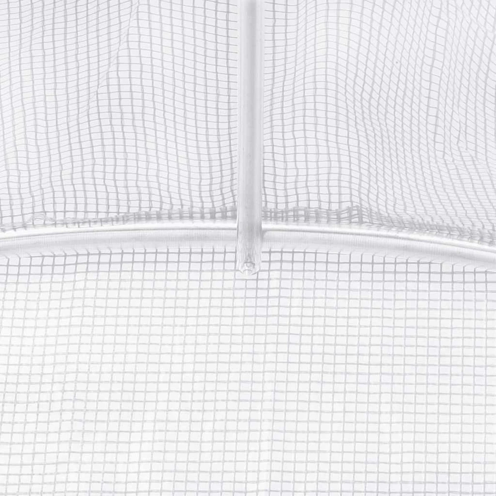 Šiltnamis su plieno rėmu, baltos spalvos, 3x2x2m, 6m²