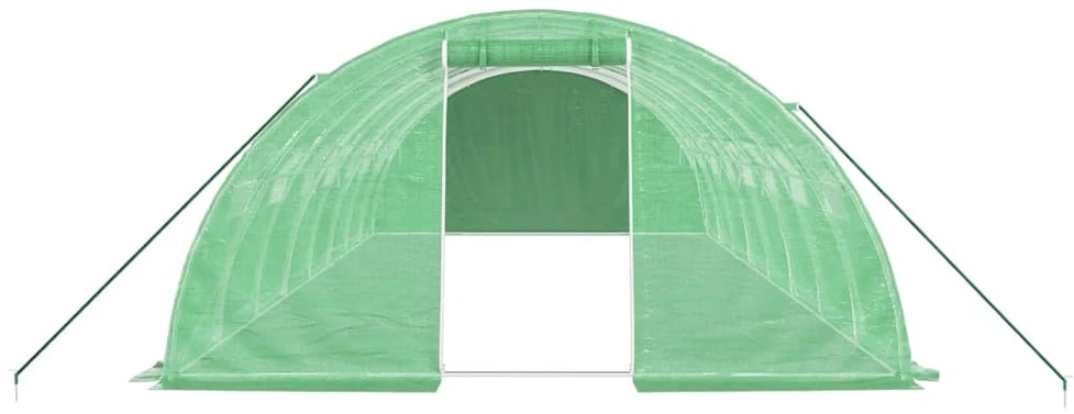 Šiltnamis su plieno rėmu, žalios spalvos, 8x4x2m, 32m²