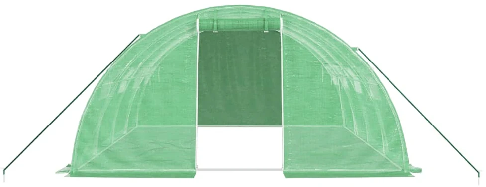 Šiltnamis su plieno rėmu, žalios spalvos, 4x4x2m, 16m²