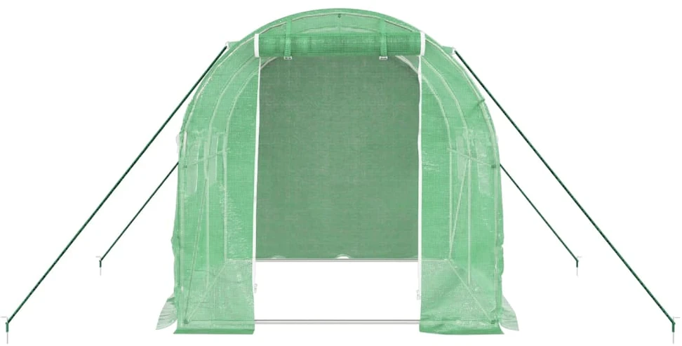 Šiltnamis su plieno rėmu, žalios spalvos, 2x2x2m, 4m²