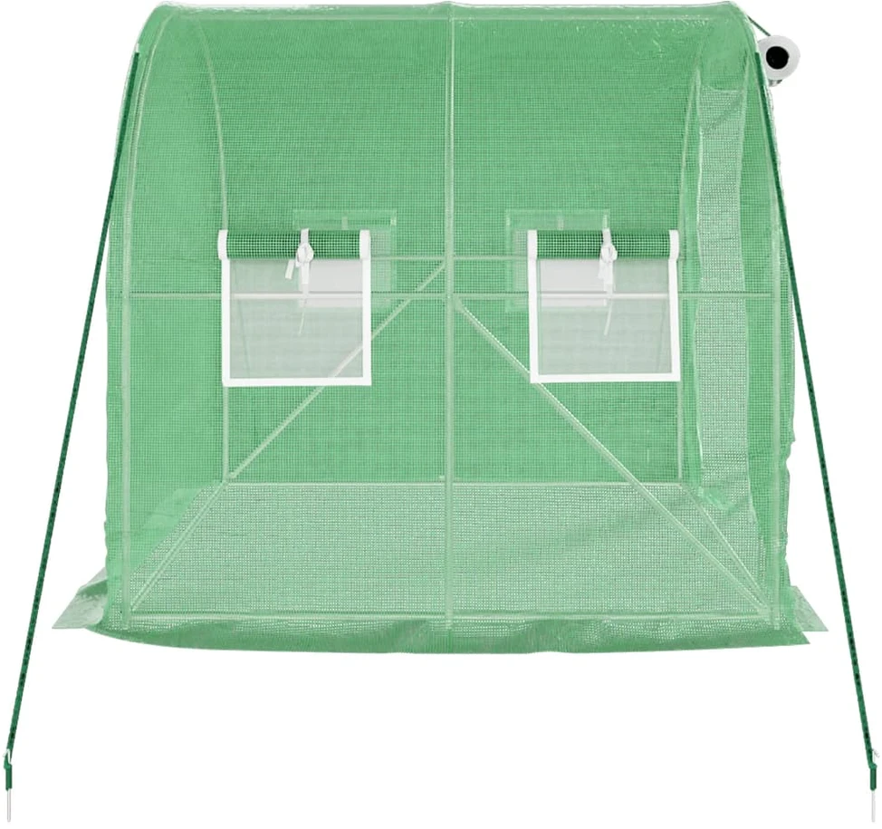 Šiltnamis su plieno rėmu, žalios spalvos, 2x2x2m, 4m²