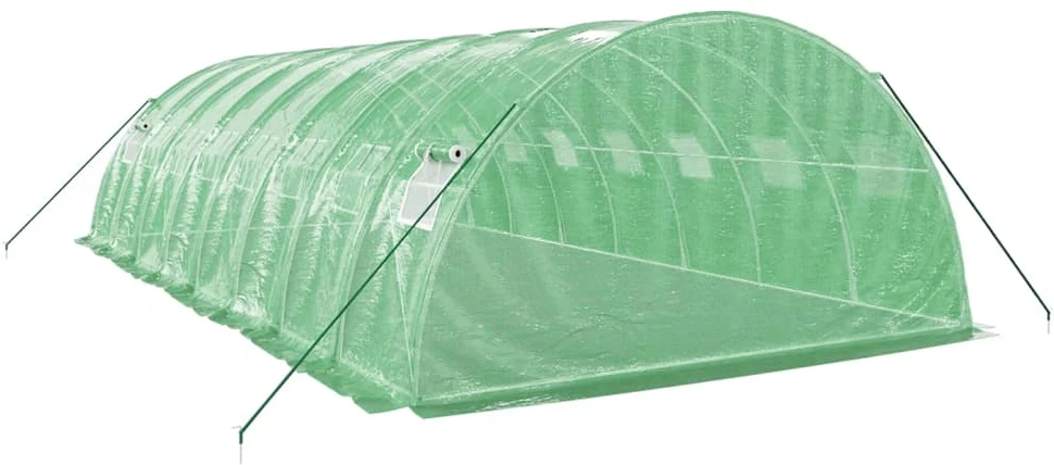 Šiltnamis su plieno rėmu, žalios spalvos, 8x4x2m, 32m²