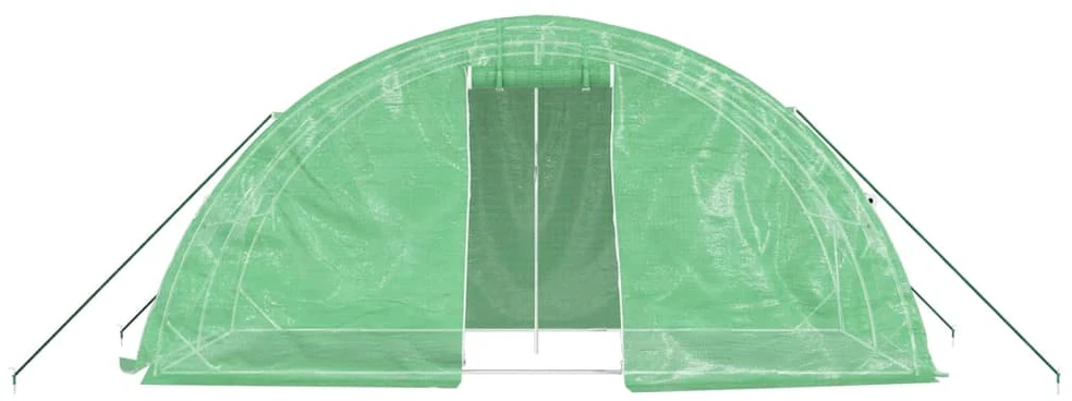 Šiltnamis su plieno rėmu, žalios spalvos, 5x2x2,3m, 10m²