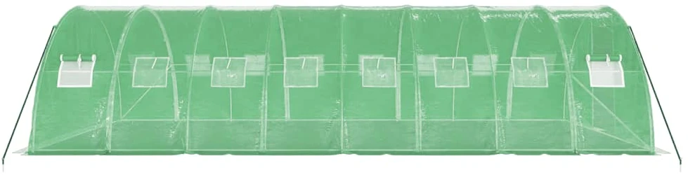 Šiltnamis su plieno rėmu, žalios spalvos, 8x4x2m, 32m²