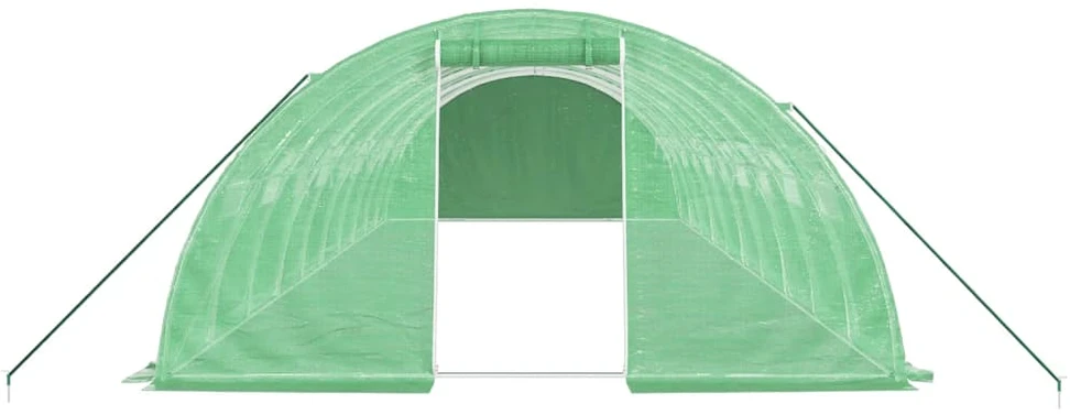 Šiltnamis su plieno rėmu, žalios spalvos, 10x4x2m, 40m²